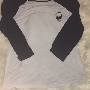 Alien black and white shirt
